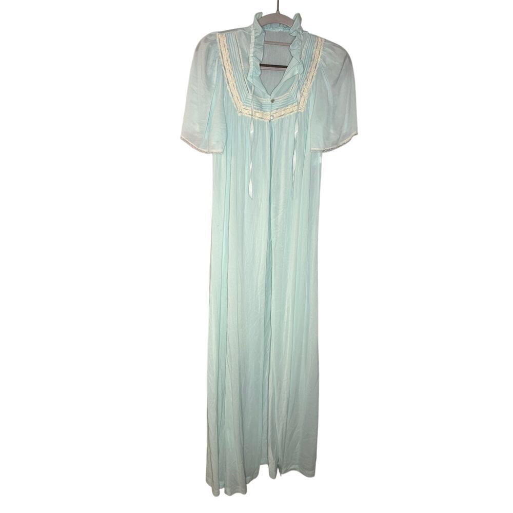 Vintage Kayser baby blue‎ lace nightgown